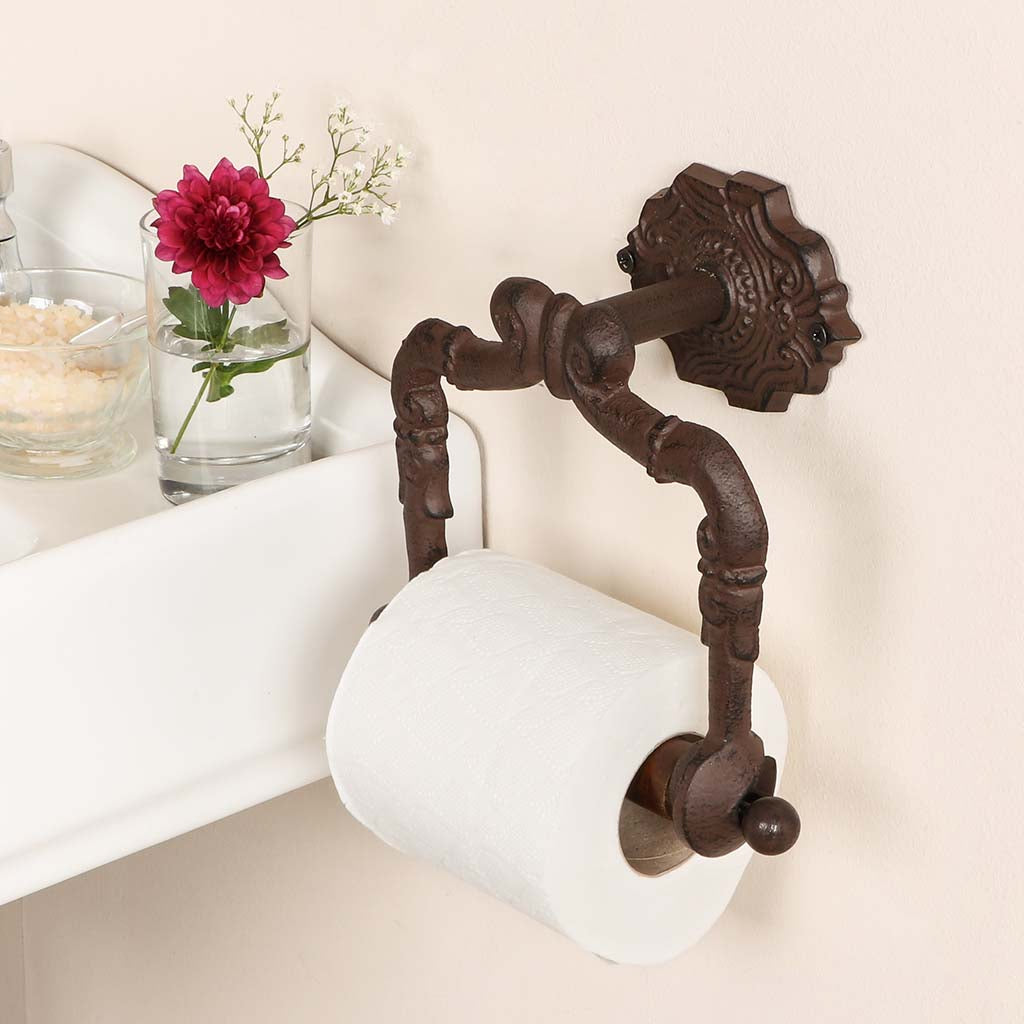 Period Cast Iron Toilet Roll Holder